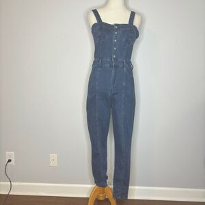 Guess- Denim Button Up Jumpsuit